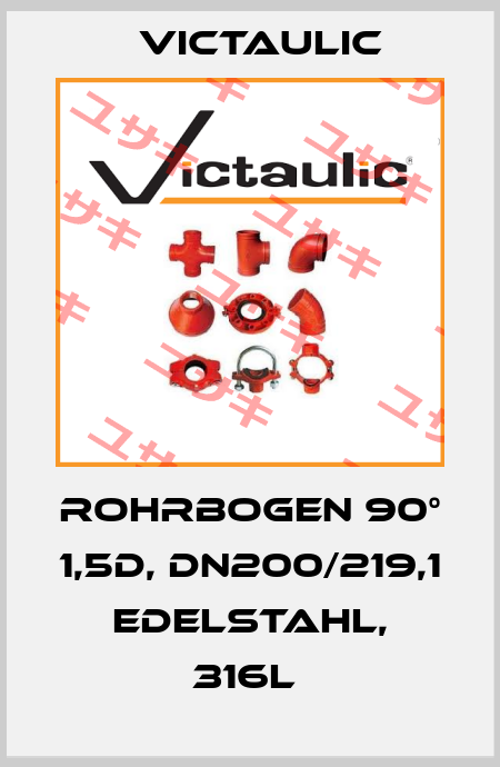 Rohrbogen 90° 1,5D, DN200/219,1 Edelstahl, 316L  Victaulic