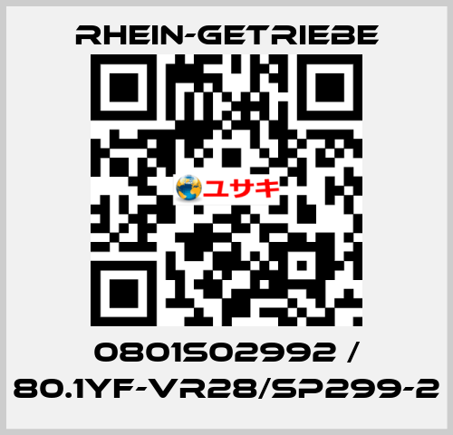 0801S02992 / 80.1YF-VR28/Sp299-2 Rhein-Getriebe