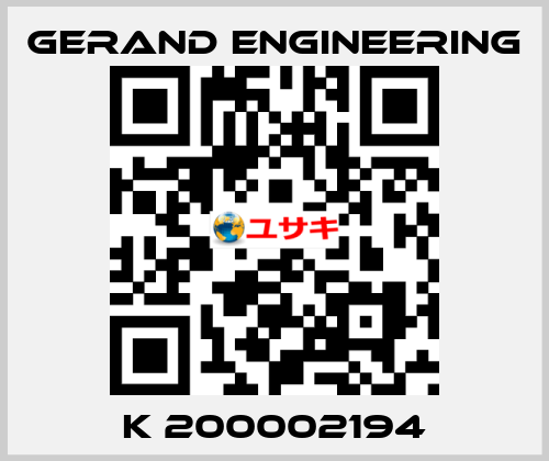 K 200002194 Gerand Engineering