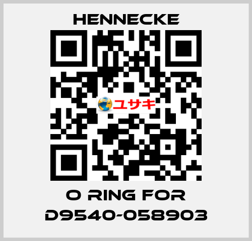 O Ring for D9540-058903 Hennecke