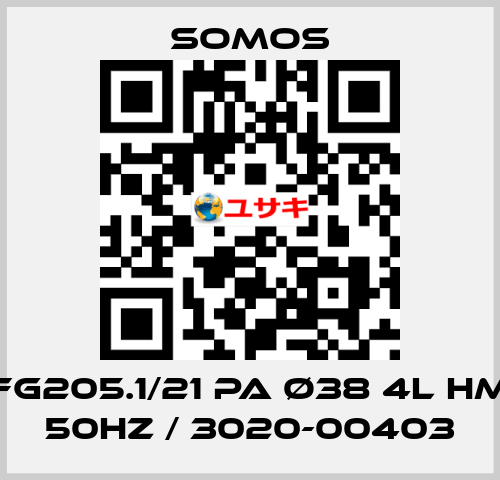 FG205.1/21 PA ø38 4l HM 50Hz / 3020-00403 Somos
