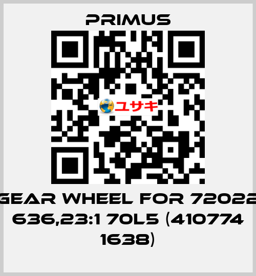 gear wheel for 72022 636,23:1 70L5 (410774 1638) Primus