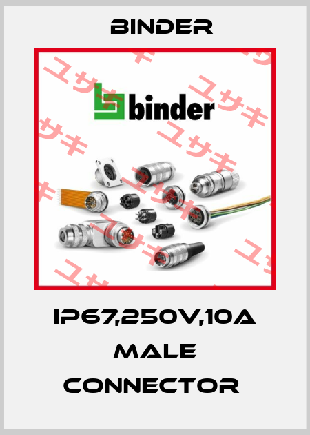 IP67,250V,10A Male Connector  Binder