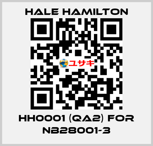 HH0001 (QA2) for NB28001-3 HALE HAMILTON
