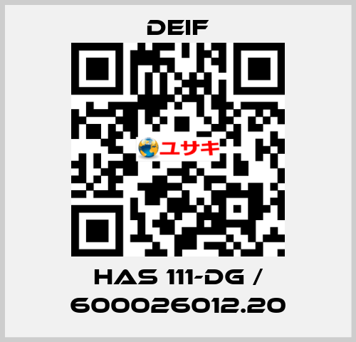 HAS 111-DG / 600026012.20 Deif