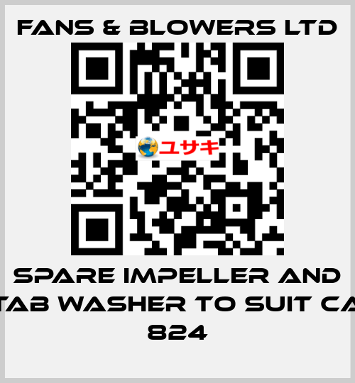 Spare impeller and tab washer to suit CA 824 Fans & Blowers Ltd