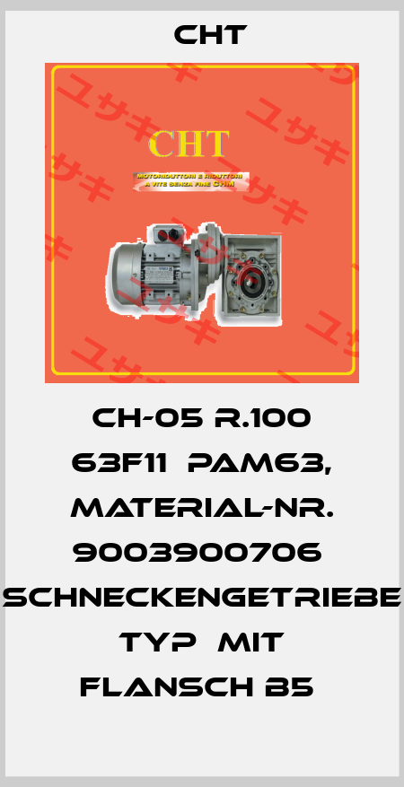 CH-05 R.100 63F11  PAM63, Material-Nr. 9003900706  Schneckengetriebe Typ  mit Flansch B5  CHT