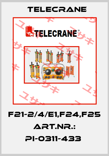 F21-2/4/E1,F24,F25  Art.nr.: PI-0311-433  Telecrane