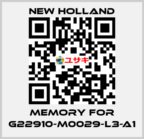 memory for G22910-M0029-L3-A1 New Holland