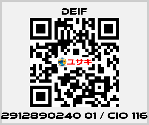 2912890240 01 / CIO 116 Deif