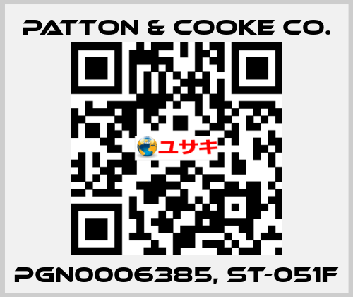 PGN0006385, ST-051F Patton & Cooke Co.