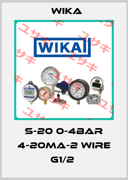 S-20 0-4BAR 4-20MA-2 WIRE G1/2  Wika