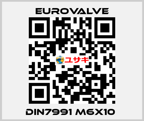 DIN7991 M6X10  Eurovalve