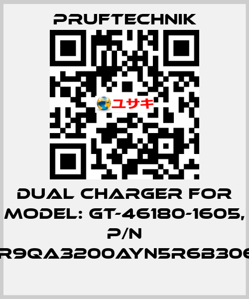 Dual charger for Model: GT-46180-1605, p/n WR9QA3200AYN5R6B3065 Pruftechnik