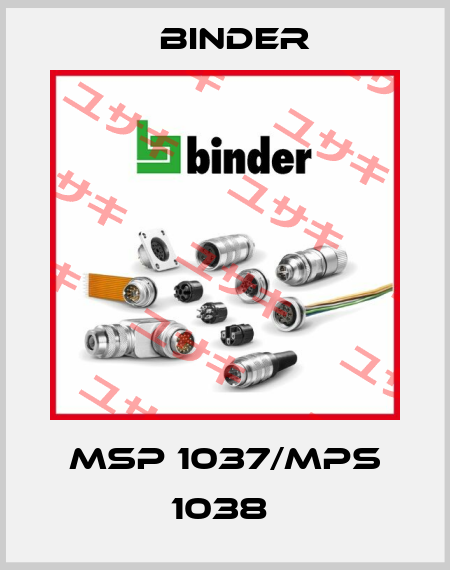 MSP 1037/MPS 1038  Binder