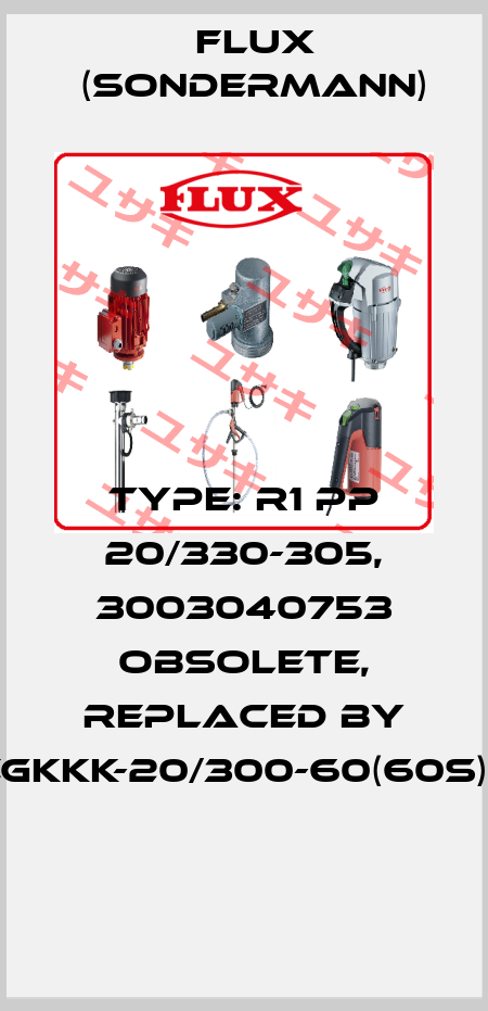 Type: R1 PP 20/330-305, 3003040753 obsolete, replaced by RM-PP-EGKKK-20/300-60(60S)-1,5-IE2/3   Flux (Sondermann)