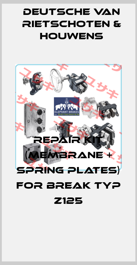 Repair kit (membrane + spring plates) for break typ Z125 Deutsche van Rietschoten & Houwens