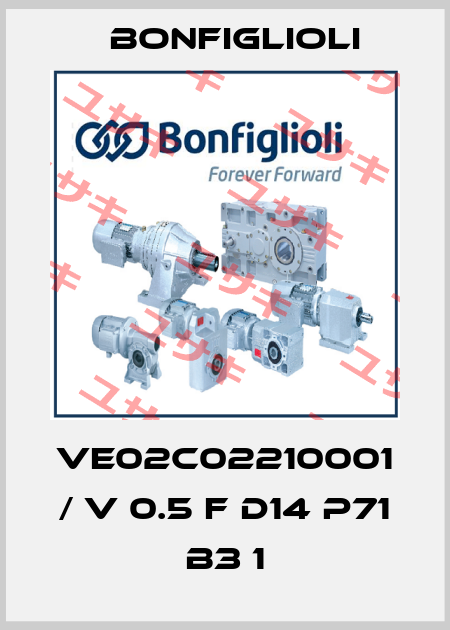 VE02C02210001 / V 0.5 F D14 P71 B3 1 Bonfiglioli