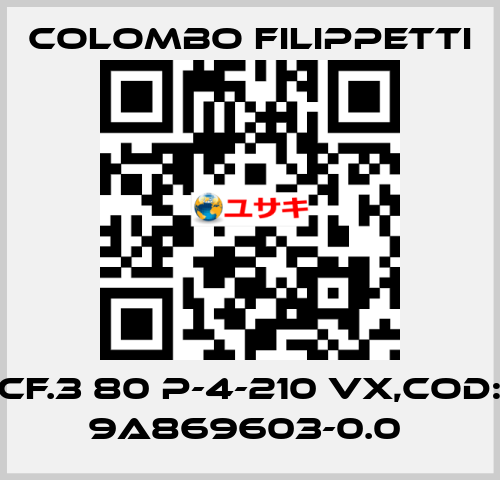 CF.3 80 P-4-210 VX,Cod: 9A869603-0.0  Colombo Filippetti