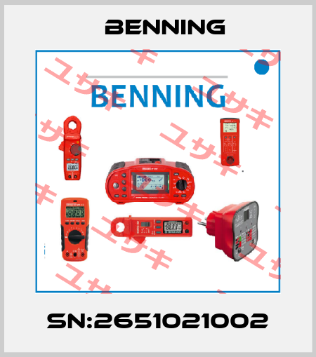 SN:2651021002 Benning