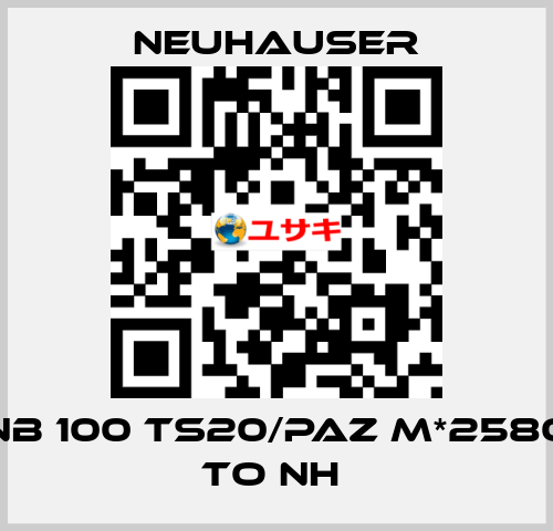 NB 100 TS20/PAZ M*2580 TO NH  Neuhauser