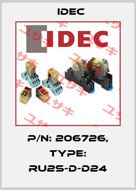 P/N: 206726, Type: RU2S-D-D24 Idec