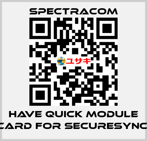 Have Quick module card for SECURESYNC  SPECTRACOM
