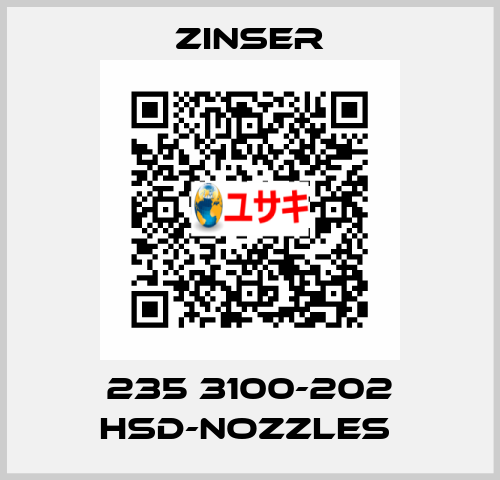 235 3100-202 HSD-nozzles  Zinser