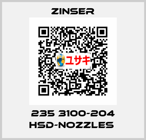 235 3100-204 HSD-nozzles  Zinser