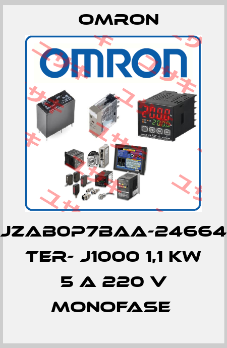 JZAB0P7BAA-24664 ter- J1000 1,1 kW 5 A 220 V monofase  Omron