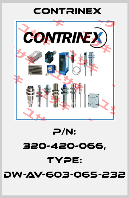 p/n: 320-420-066, Type: DW-AV-603-065-232 Contrinex