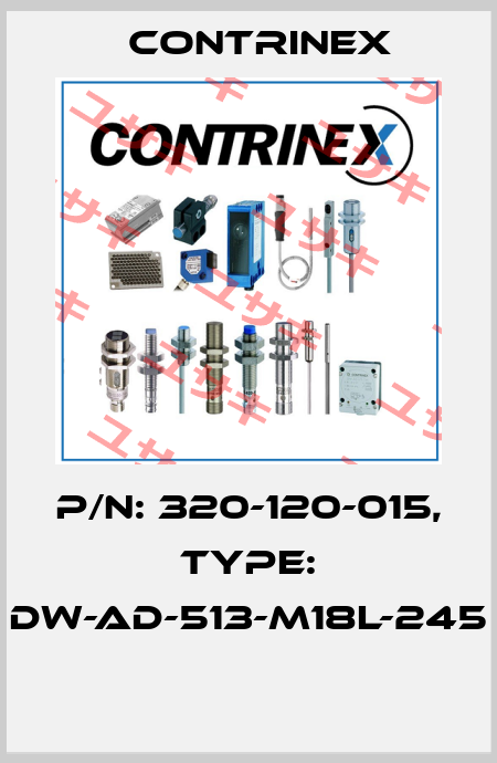 P/N: 320-120-015, Type: DW-AD-513-M18L-245  Contrinex