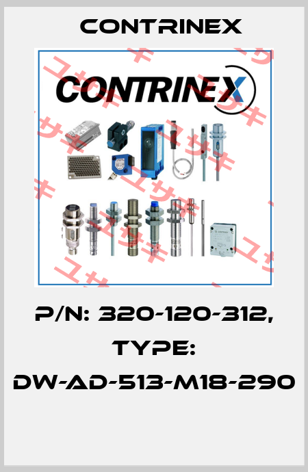 P/N: 320-120-312, Type: DW-AD-513-M18-290  Contrinex