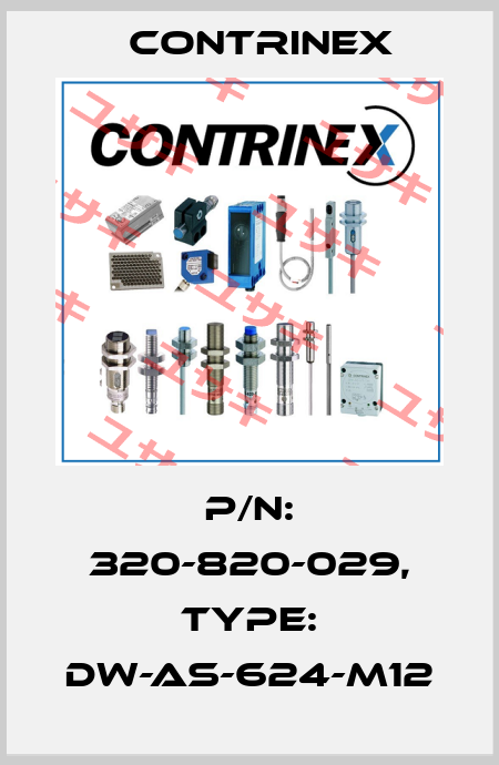 p/n: 320-820-029, Type: DW-AS-624-M12 Contrinex