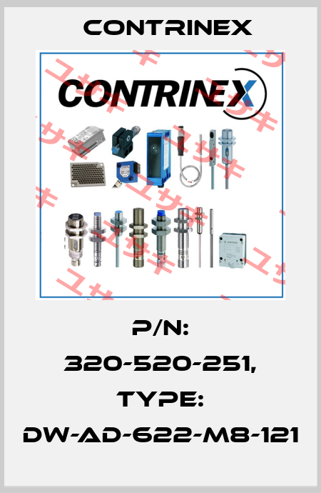 p/n: 320-520-251, Type: DW-AD-622-M8-121 Contrinex
