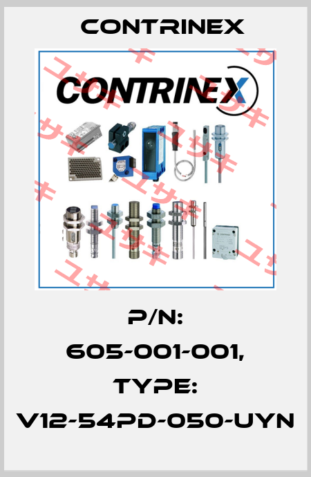 p/n: 605-001-001, Type: V12-54PD-050-UYN Contrinex