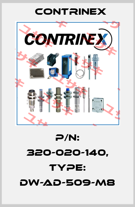 p/n: 320-020-140, Type: DW-AD-509-M8 Contrinex