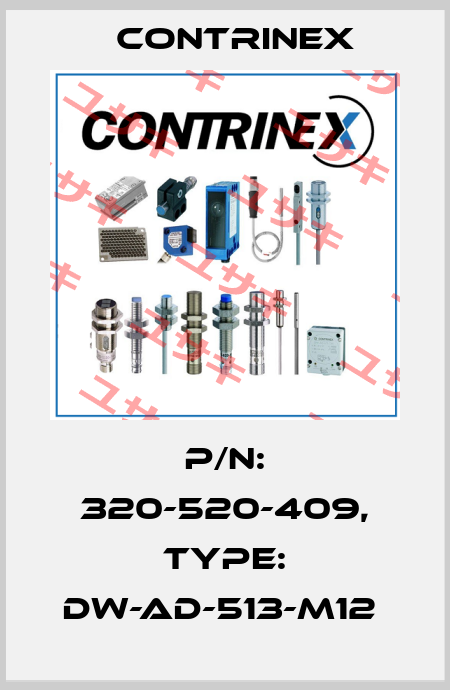 P/N: 320-520-409, Type: DW-AD-513-M12  Contrinex