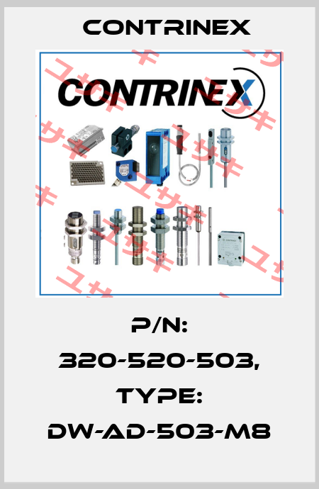 p/n: 320-520-503, Type: DW-AD-503-M8 Contrinex
