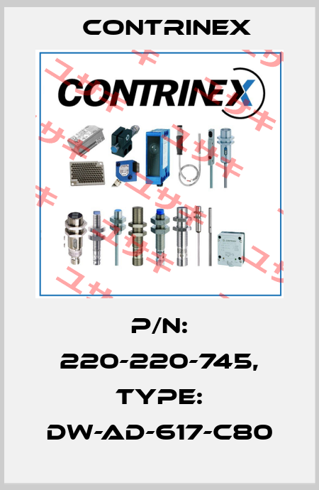 p/n: 220-220-745, Type: DW-AD-617-C80 Contrinex