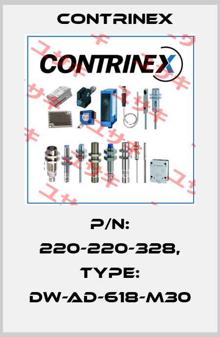 p/n: 220-220-328, Type: DW-AD-618-M30 Contrinex