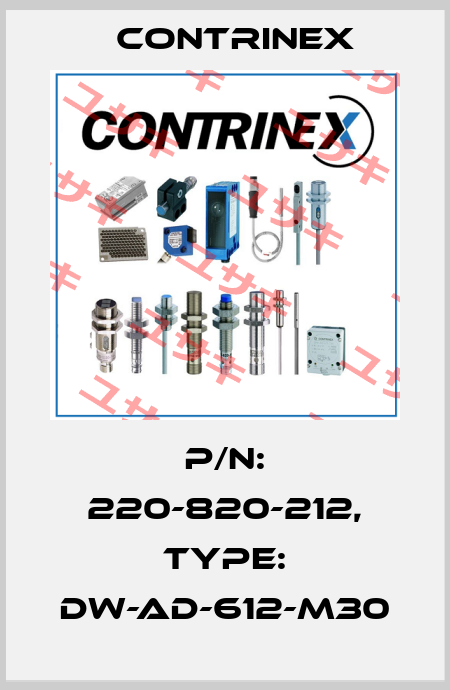 p/n: 220-820-212, Type: DW-AD-612-M30 Contrinex