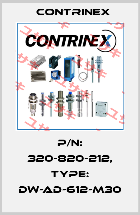 p/n: 320-820-212, Type: DW-AD-612-M30 Contrinex