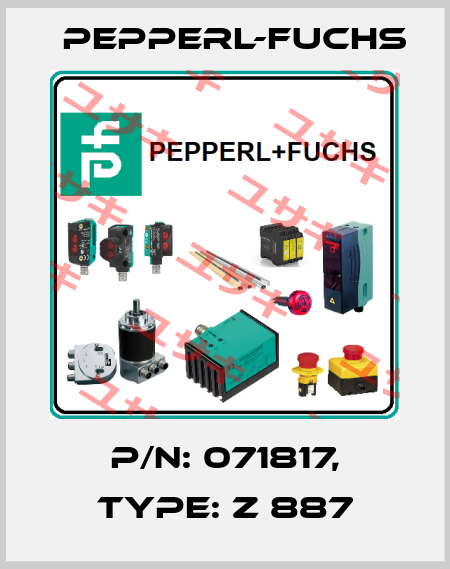 p/n: 071817, Type: Z 887 Pepperl-Fuchs