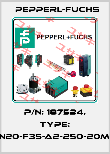 p/n: 187524, Type: NCN20-F35-A2-250-20M-V1 Pepperl-Fuchs