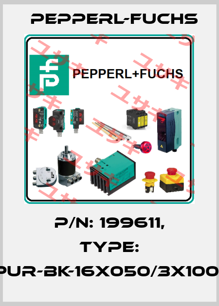 p/n: 199611, Type: CBL-PUR-BK-16x050/3x100-50M Pepperl-Fuchs