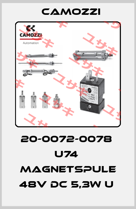 20-0072-0078  U74  MAGNETSPULE 48V DC 5,3W U  Camozzi