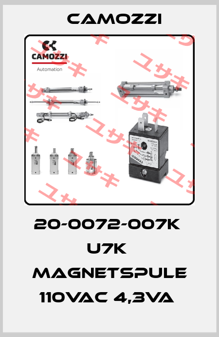 20-0072-007K  U7K  MAGNETSPULE 110VAC 4,3VA  Camozzi