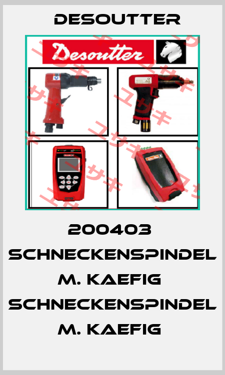 200403  SCHNECKENSPINDEL M. KAEFIG  SCHNECKENSPINDEL M. KAEFIG  Desoutter