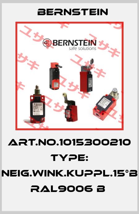 Art.No.1015300210 Type: NEIG.WINK.KUPPL.15°B RAL9006 B  Bernstein